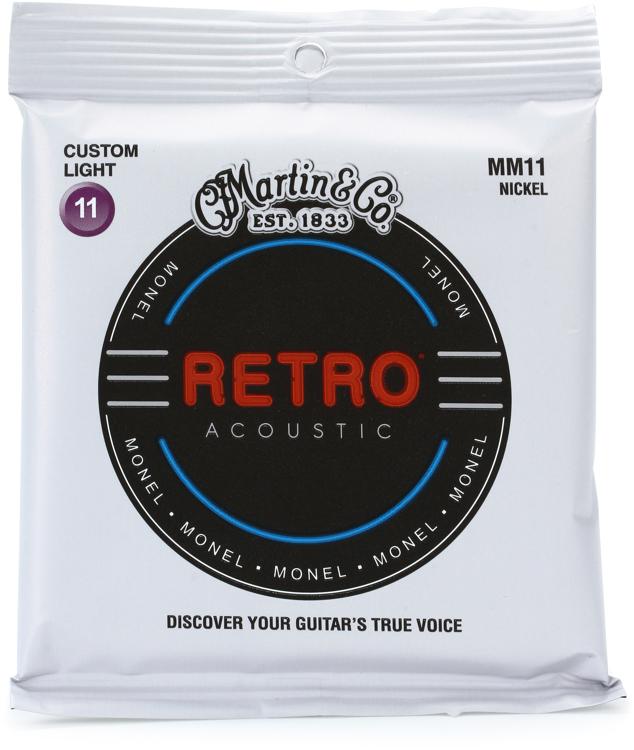 Martin MM11 Monel Retro Custom Light Acoustic Strings .011 .052